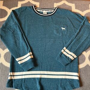 PINK Victoria's Secret Teal Crew Neck Top